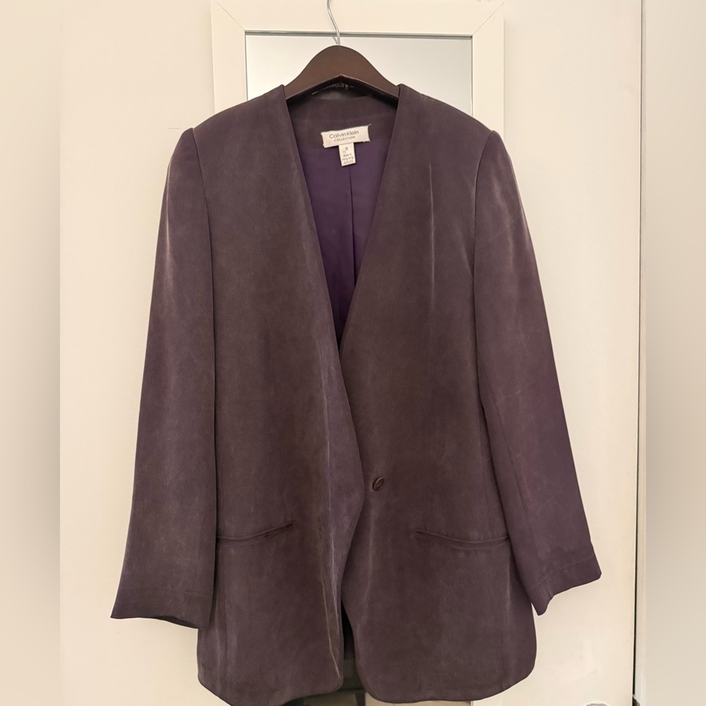 Calvin Klein Dark PurpleBlazer - Picture 2 of 7